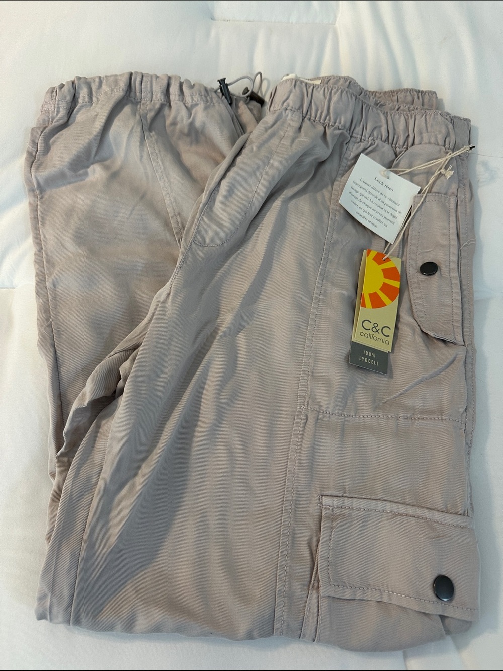 C&C California Womens Cargo Pants - Light Taupe